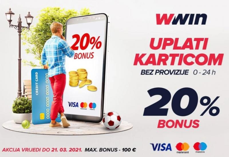 Ne propustite sjajnu priliku: Wwin spremio 20% bonusa na uplate karticom